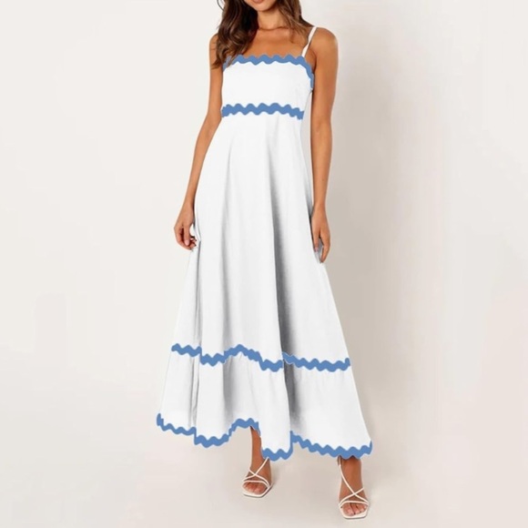 Dresses & Skirts - Flowy Maxi Dress Trendy Stripe Sleeveless Beach Vacation Long
Dress new 🆕